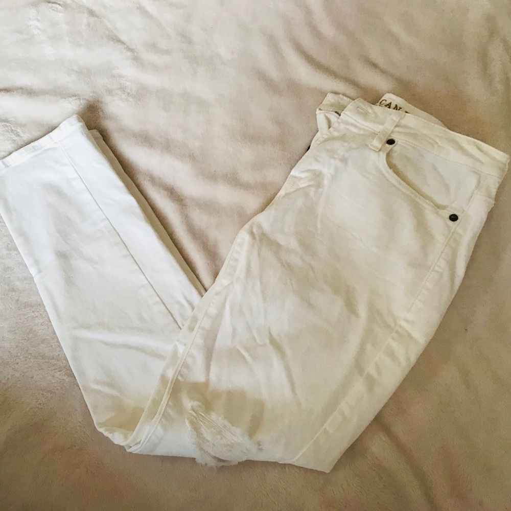 white ripped jeans